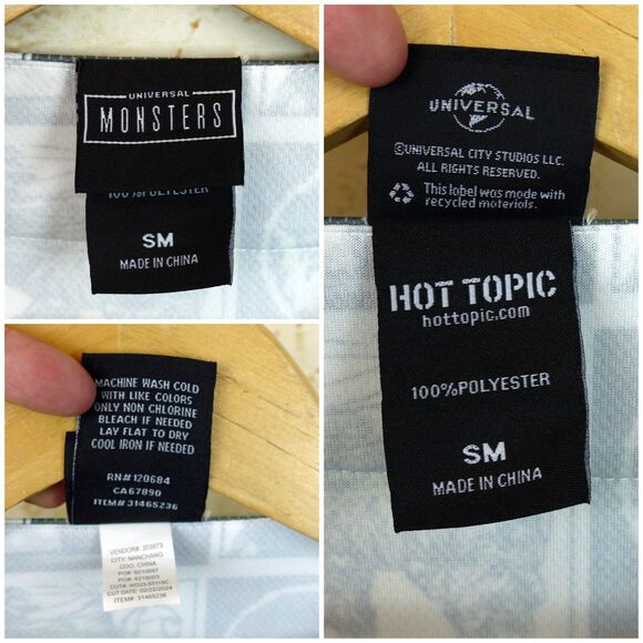 Universal Monsters Characters Baseball Jersey Men S White Green Hot Topic Horror - Picture 9 of 16